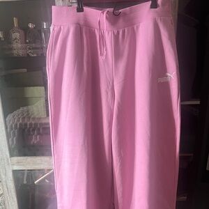 Puma Women's Pink Wide Leg Pants